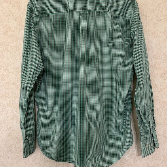U.S. Polo Assn Men's Green Blue Plaid Button Down Size Large - Picture 7 of 14